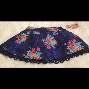 American Navy Floral Skirt Size 24 months